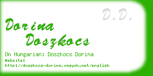 dorina doszkocs business card